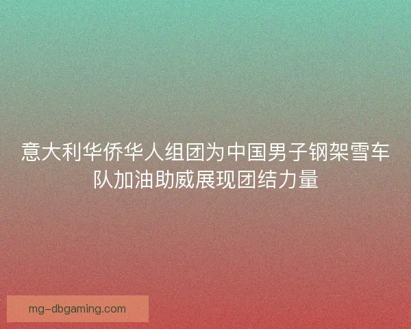 意大利华侨华人组团为中国男子钢架雪车队加油助威展现团结力量 意大利华侨华人组团为中国男子钢架雪车队加油助威展现团结力量